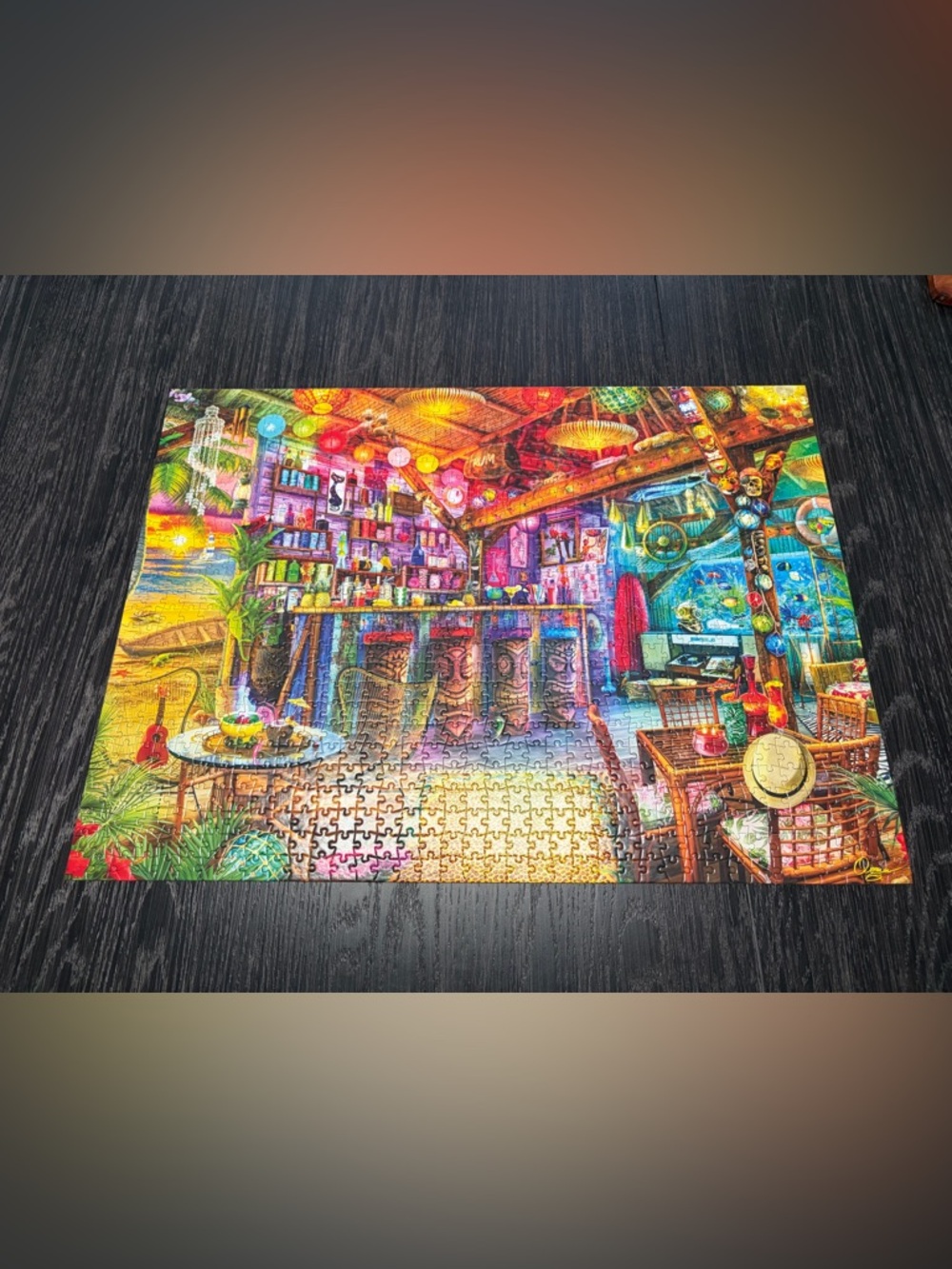 Colorful Tropical Bar Puzzle Wall Art - Vibrant Multicolor